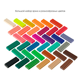 Пластилин классический Гамма 36 цветов 720 грамм