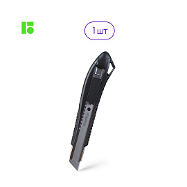 Нож канцелярский 18мм Berlingo "Razzor 200", auto-lock, металл. направл., черный, европодвес