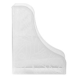 Лоток для бумаг вертикальный СТАММ, прозрачный, ширина 118мм фото Лоток для бумаг вертикальный СТАММ, прозрачный, ширина 118мм