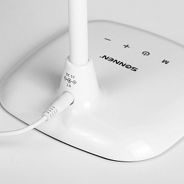 Настольная лампа / светильник SONNEN BR-819A, на подставке, светодиодная, 8 Вт, белый, 236666