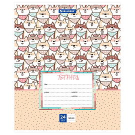 Тетрадь 24 л. BRAUBERG линия, обложка картон, "ЗАБАВНАЯ", 403586