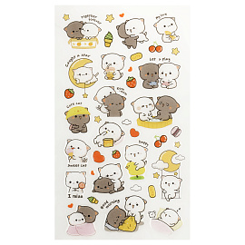 Наклейки гелевые MESHU "Cute kittens", 10*23см, пакет европодвес фото Наклейки гелевые MESHU "Cute kittens", 10*23см, пакет европодвес