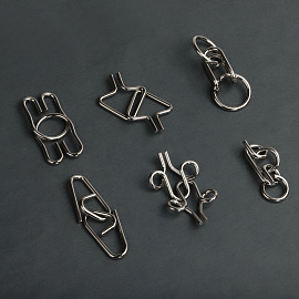 Набор металлических головоломок ТРИ СОВЫ, 6шт., картонная коробка