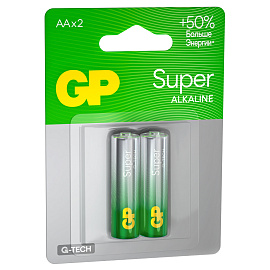 Батарейка GP Super G-Tech AA (LR6) 15A алкалиновая, BC2 фото Батарейка GP Super G-Tech AA (LR6) 15A алкалиновая, BC2