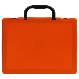 Портфель-кейс 1 отделение СТАММ, А4, 275*375*57мм, на защелках, оранжевый