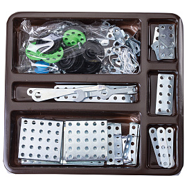 Конструктор металлический ЮНЛАНДИЯ "Для уроков труда №6", развивающий, 146 элементов, 104684 фото Конструктор металлический ЮНЛАНДИЯ "Для уроков труда №6", развивающий, 146 элементов, 104684