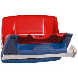 Дырокол Berlingo "Power TX" 10л., металлический, с линейкой, красный фото Дырокол Berlingo "Power TX" 10л., металлический, с линейкой, красный