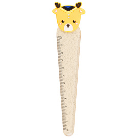 Линейка с топпером 12см MESHU "Deer", пластиковая, европодвес