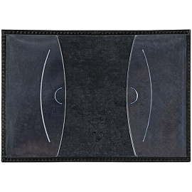 Обложка для паспорта OfficeSpace "Волк", кожа, тиснение, черная фото Обложка для паспорта OfficeSpace "Волк", кожа, тиснение, черная