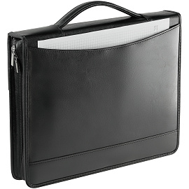 Папка деловая OfficeSpace "Mars" комбинир. кожзам, полиэстер, на молнии, с ручкой