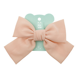 Заколка для волос MESHU, бант, светлый, ассорти, 14*12см, европодвес фото Заколка для волос MESHU, бант, светлый, ассорти, 14*12см, европодвес