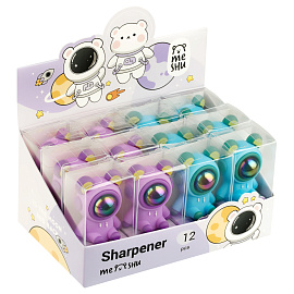 Точилка пластиковая MESHU "Cute Bear", 1 отверстие, ассорти фото Точилка пластиковая MESHU "Cute Bear", 1 отверстие, ассорти