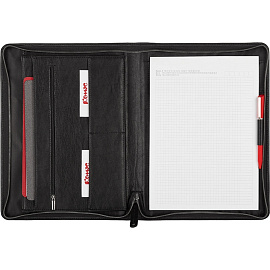 Сумка-папка деловая Алекс из экокожи черного цвета (123)