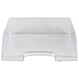 Лоток для бумаг горизонтальный СТАММ "Вега", прозрачный фото Лоток для бумаг горизонтальный СТАММ "Вега", прозрачный