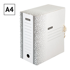 Папка архивная с завязками OfficeSpace "Standard" плотная, микрогофрокартон, 150мм, белый, 1400л. фото Папка архивная с завязками OfficeSpace "Standard" плотная, микрогофрокартон, 150мм, белый, 1400л.