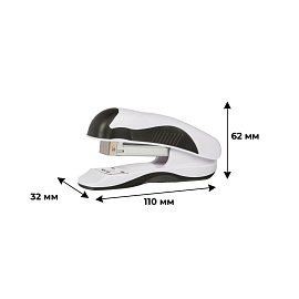 Степлер Attache Master до 20 листов белый/черный (скобы № 24/6, 26/6)