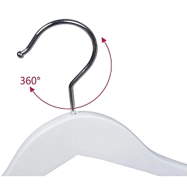 Вешалка-плечики Attache CU9632M-W анатомическая деревянная белая (размер 48-50)