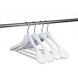 Вешалка-плечики Attache CU9632M-W анатомическая деревянная белая (размер 48-50)