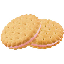 Печенье затяжное Яшкино с клубничным кремом 190 г