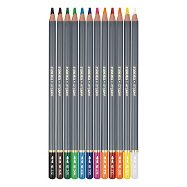 Карандаши акварельные художественные Гамма "Студия", 12цв., заточен., картон. упаковка фото Карандаши акварельные художественные Гамма "Студия", 12цв., заточен., картон. упаковка