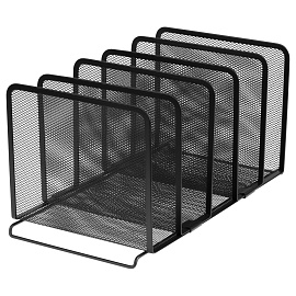 Лоток-сортер вертикальный СТАММ, металл, 5 секций, черный фото Лоток-сортер вертикальный СТАММ, металл, 5 секций, черный