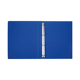 Папка на 4 кольцах СТАММ А4, 25мм, 500мкм, пластик, синяя