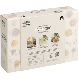 Сборная модель ТРИ СОВЫ, Румбокс "Городской лофт", инструменты, клей, светодиоды, картонная коробка