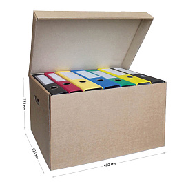 Короб архивный OfficeSpace "Делопроизводство", 480*325*295, крафт фото Короб архивный OfficeSpace "Делопроизводство", 480*325*295, крафт