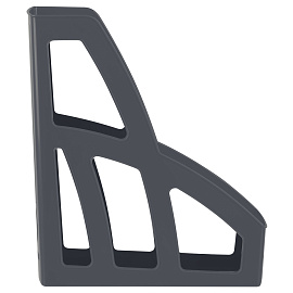 Лоток для бумаг вертикальный СТАММ "Лидер", серый, ширина 75мм фото Лоток для бумаг вертикальный СТАММ "Лидер", серый, ширина 75мм