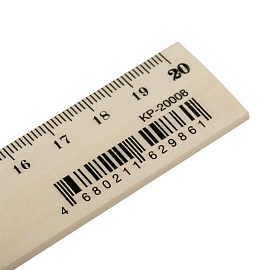 Линейка 20см Красин "Стандарт", дерево фото Линейка 20см Красин "Стандарт", дерево