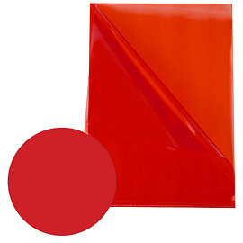 Папка-уголок прозрачная А4 BRAUBERG UNIVERSAL, красная, 0,10 мм, 273047