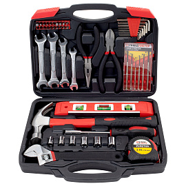 Набор инструментов универсальный, 51 предмет, пластиковый кейс, ГРАНДМАСТЕР, 671333