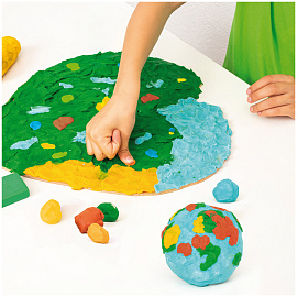 Пластилин растительный JOVI, 6 цветов "Nature", 150г, дисплей, картон