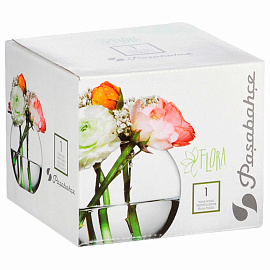 Ваза для цветов Pasabahce флора прозрачная (высота 10.3 см)