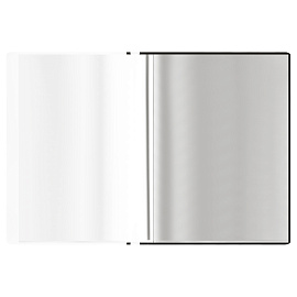 Папка-скоросшиватель с 10 вкладышами СТАММ с перфорацией, А4, 160мкм, пластик, черная