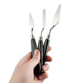 Мастихины кованные ГАММА "Студия", набор 3 шт., картонная упаковка, европодвес, 2131018_01_01