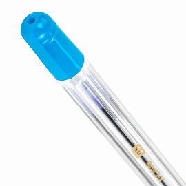 Ручка шариковая с грипом BRAUBERG "X-ONE", СИНЯЯ, корпус прозрачный, узел 0,5 мм, линия письма 0,35 мм, 143985