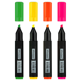 Набор текстовыделителей OfficeSpace 04цв., 1-4мм, чехол с европодвесом фото Набор текстовыделителей OfficeSpace 04цв., 1-4мм, чехол с европодвесом