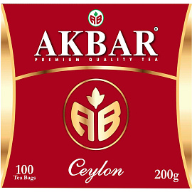 Чай черный Акбар Ceylon 100 пакетиков