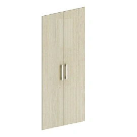 Дверь Комус Мебель Сатурн-Д ясень (794x16x1916 мм, 2 штуки в упаковке)