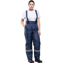 Брюки рабочие зимние женские з07-БР с СОП синие из ткани дюспо (размер 48-50, рост 170-176)