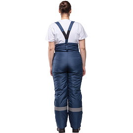 Брюки рабочие зимние женские з07-БР с СОП синие из ткани дюспо (размер 48-50, рост 170-176)