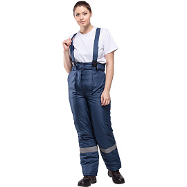 Брюки рабочие зимние женские з07-БР с СОП синие из ткани дюспо (размер 48-50, рост 170-176)