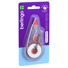 Корректирующая лента Berlingo, 5мм*12м, блистер, европодвес фото Корректирующая лента Berlingo, 5мм*12м, блистер, европодвес