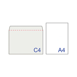 Конверт Ряжский C4 90 г/кв.м коричневый (500 штук в упаковке)