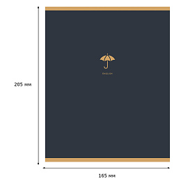 Тетрадь предметная 48л. BG "Monocolor. Element" - Английский язык, ламинация soft-touch, выб. лак, 70г/м2