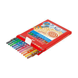 Карандаши восковые Faber-Castell, 12цв., выкручивающийся стержень, картон. упаковка, европодвес