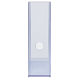 Лоток для бумаг вертикальный СТАММ "Актив", тонированный голубой, ширина 70мм фото Лоток для бумаг вертикальный СТАММ "Актив", тонированный голубой, ширина 70мм