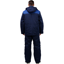 Костюм рабочий зимний мужской з12-КПК синий/васильковый (размер 44-46, рост 182-188)