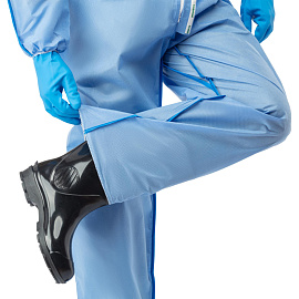 Комбинезон одноразовый с капюшоном Lakeland SafeGard 76 синий 45 г/кв.м (размер 44-46, М, ESB428)